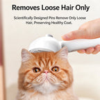 Mevera Cat Brush for Shedding, Self Cleaning Brush for Long Short Hair Cats