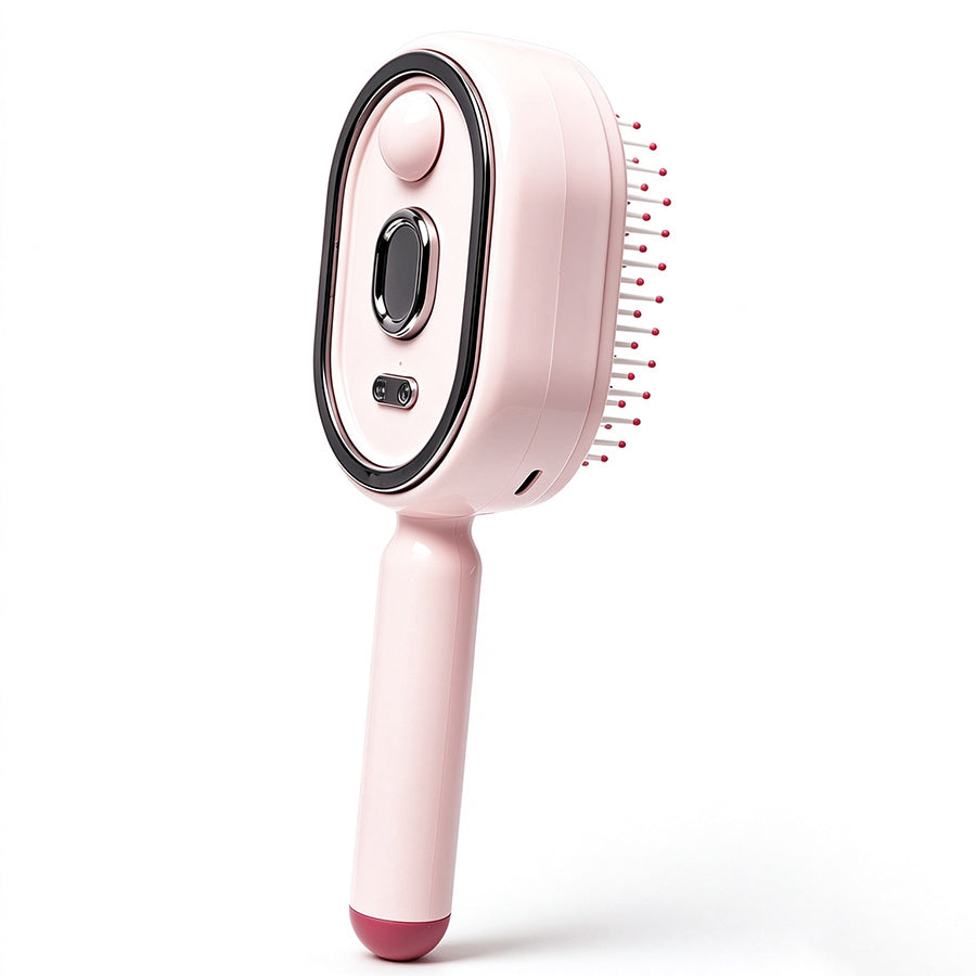 Anti-Tangle, Anti Static Electric Spray Air Cushion Massage Comb for Women, Rechargeable Steam Hair Straightener
