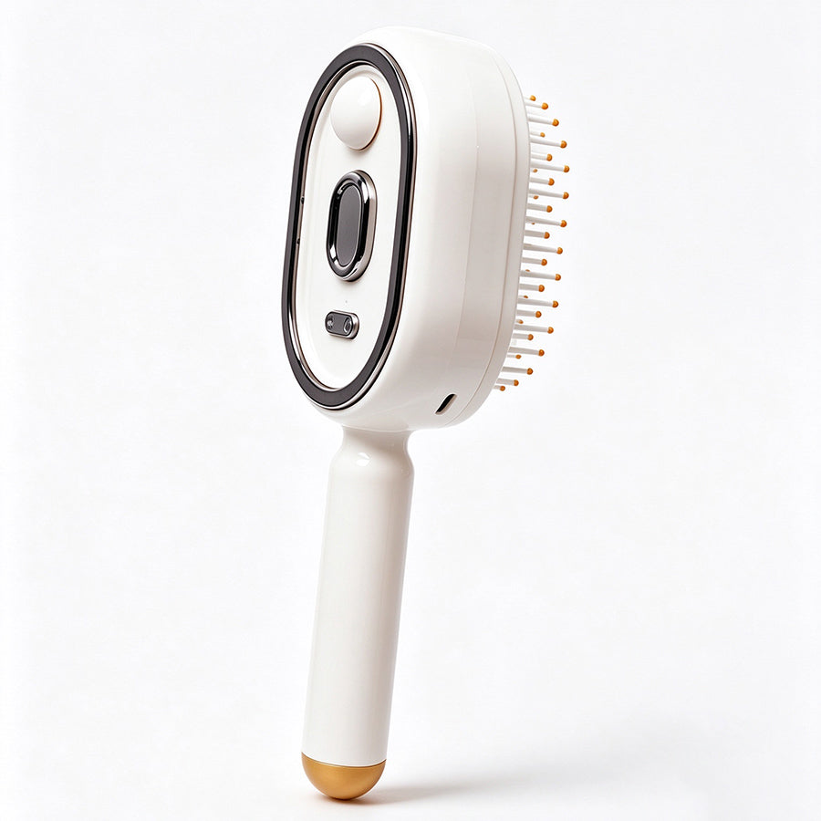 Anti-Tangle, Anti Static Electric Spray Air Cushion Massage Comb for Women, Rechargeable Steam Hair Straightener