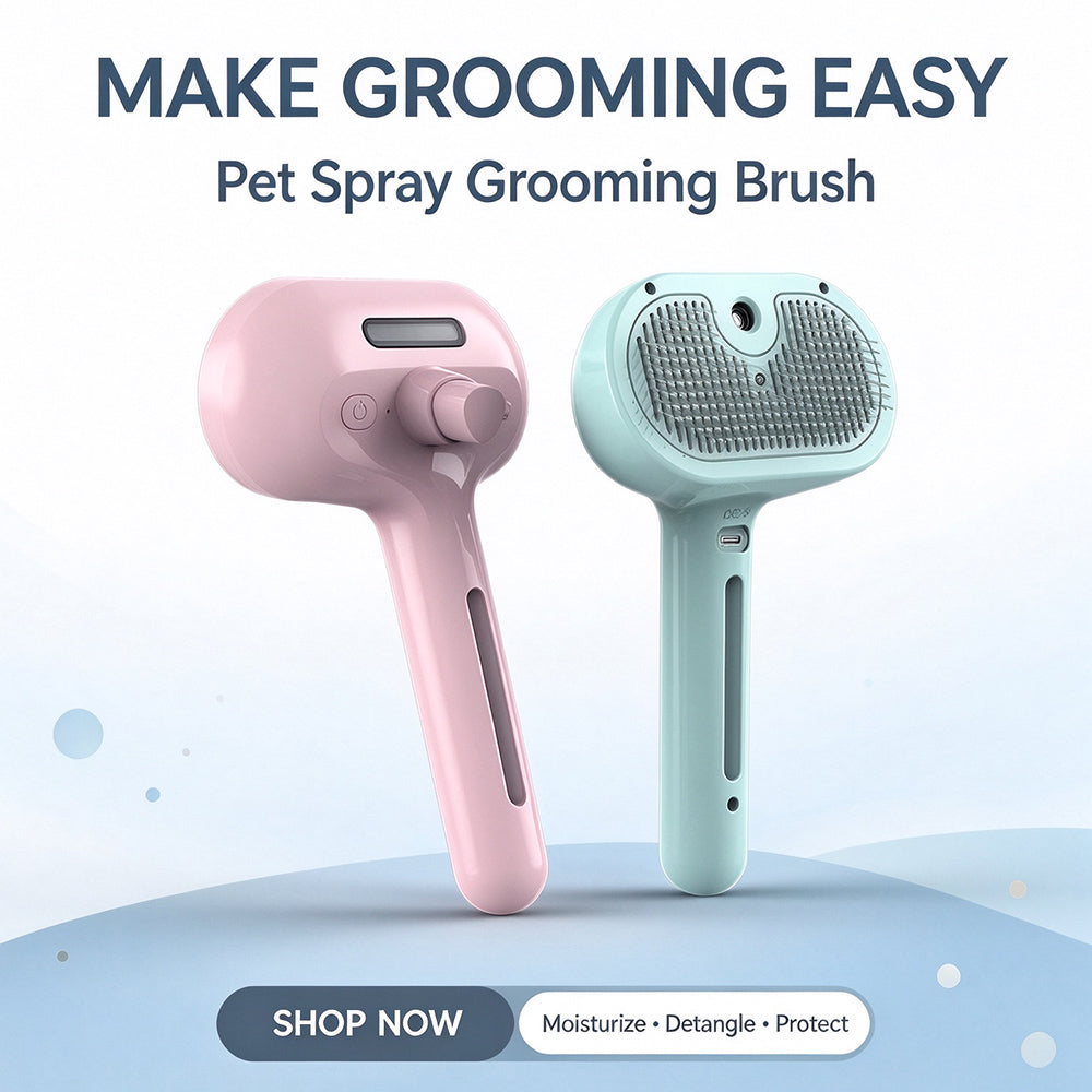 Mevera Cat Brush for Shedding, Self Cleaning Brush for Long Short Hair Cats