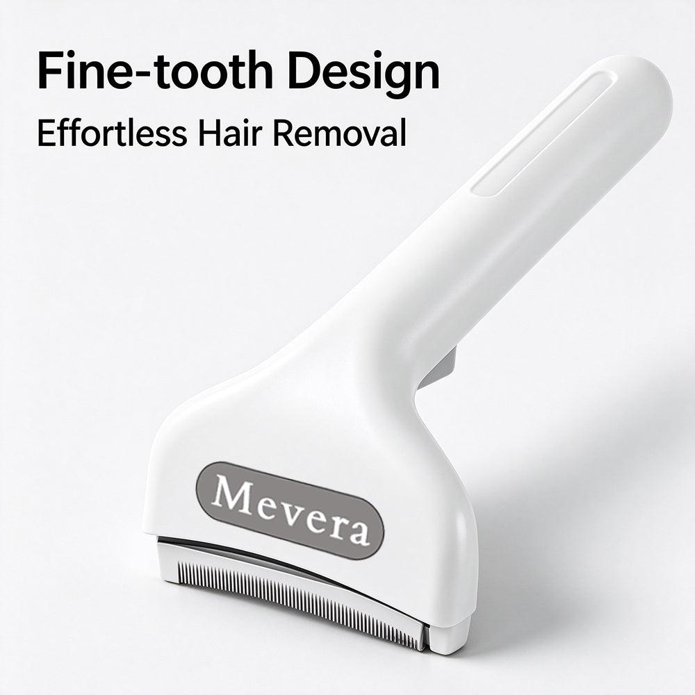 Premium Pet Deshedding Tool ，Small Professional Self-Cleaning Undercoat Brush for Dogs & Cats ，Stainless Steel Grooming Blade with One-Click Hair Release Button